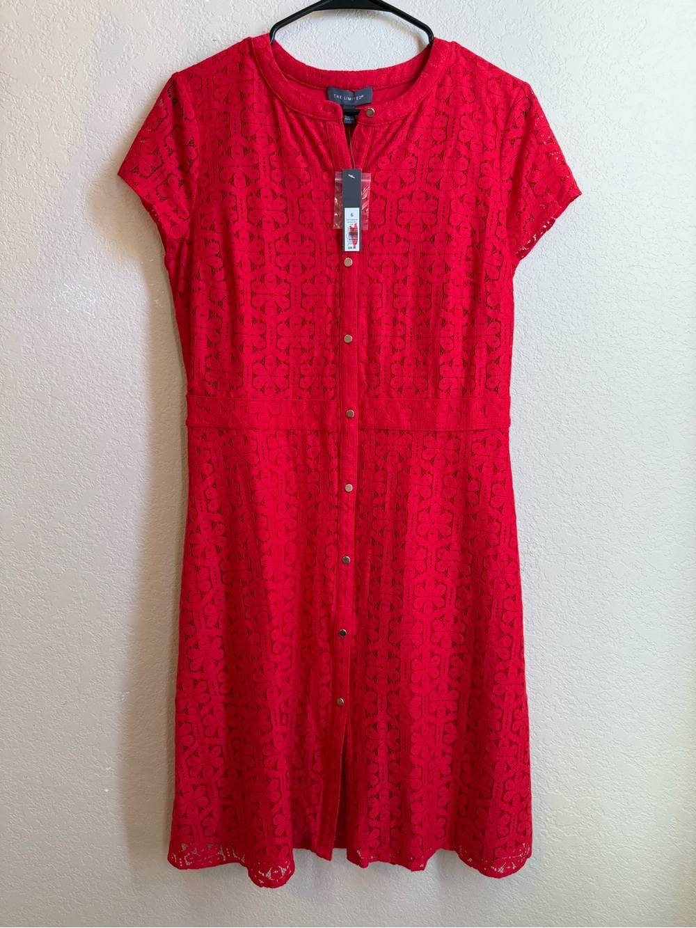NWT Beautiful Cherry Red Lace The Limited Dress
